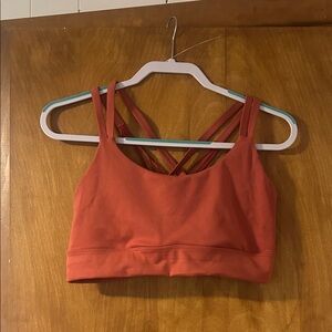 Vibrant Coral Sports Bra